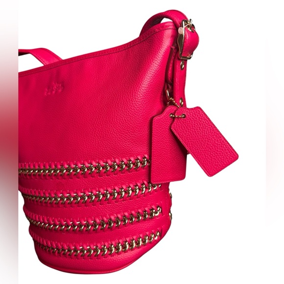 Coach Whiplash Mini Duffle Leather Pink Ruby Shoulder/Crossbody Bag- RARE ✨ - Picture 6 of 14